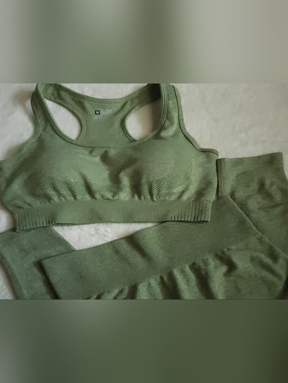 NWOT Matcha Green Vintage-Aesthetic Seamless 2-Piece